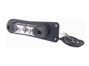 Obrysové LED světlo 0,8/1,7 W bílé/červené 139x35x35, obdélníkové 12/24V, 4 LED