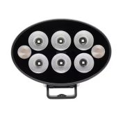 Pracovní + výstražné LED světlo 36 W 155x58x105 mm 3500 lm, oválné 10/30 V širokoúhlé, 6+2 LED