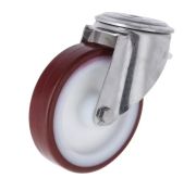 Nerezové otočné kolo 847 s PUR běhounem, 125 x 32 mm (max. 150 kg)