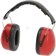 Skládací, nastavitelné chrániče sluchu červené (útlum 32,1 dB) - KH130003