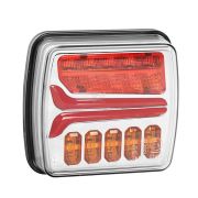 Levé zadní LED světlo 11,4 W 110,2x102,6x40 mm, 12/24 V - LA40080L