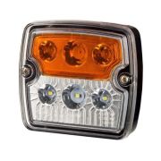 Multifunkční přední LED světlo, čtvercové, 105,4 mm (12/24 V) - LA80032