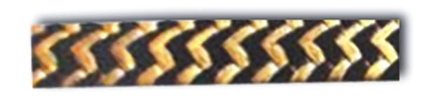 Ucpávková šňůra TEMAPACK 4220 / 6 x 6 mm - PTFE + Grafit + aramid + silik. olej (zebra)