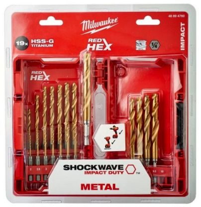 HSS-G Titan - sada vrtáků do kovu RED HEX 2 - 10 mm