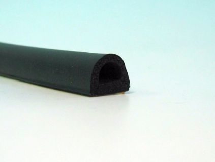 Pryžový profil EPDM mikroporézní samolepicí - tvar "D" - 14 x 12 mm
