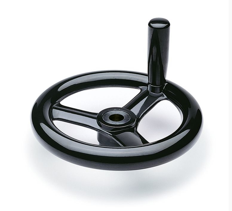 Ovládací kolo ELESA+GANTER VRFP 125-A12-K - průměr 125 mm - otvor 12H7/4P9