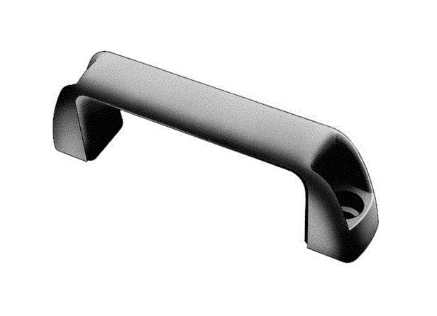 Polyamidové můstkové madlo s otvorem pro šroub M8 - 139 mm PA+GF černé