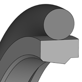 Pístnicové těsnění DICHTOMATIK SPOR 31 E / 36 x 46.7 x 4.2 PTFE