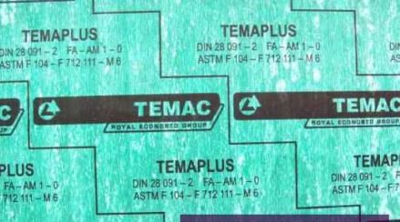Těsnicí bezasbestová deska TEMAPLUS - tl. 1.0 mm - 1500 x 1500 mm