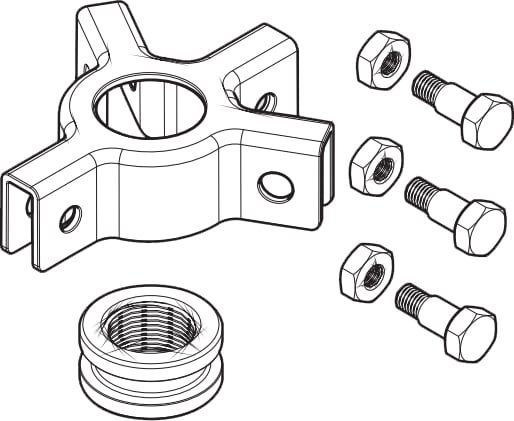 SKF TMHP 10E-5 Čtyřramenný úchyt se šrouby a maticemi 