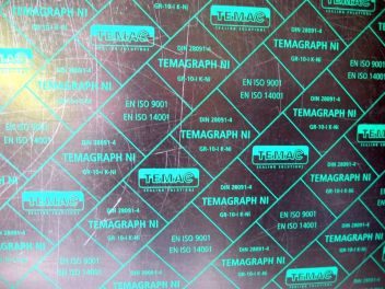 Těsnicí grafitová deska TEMAGRAPH - Ni - tl. 2.0 mm - 500 x 500 mm