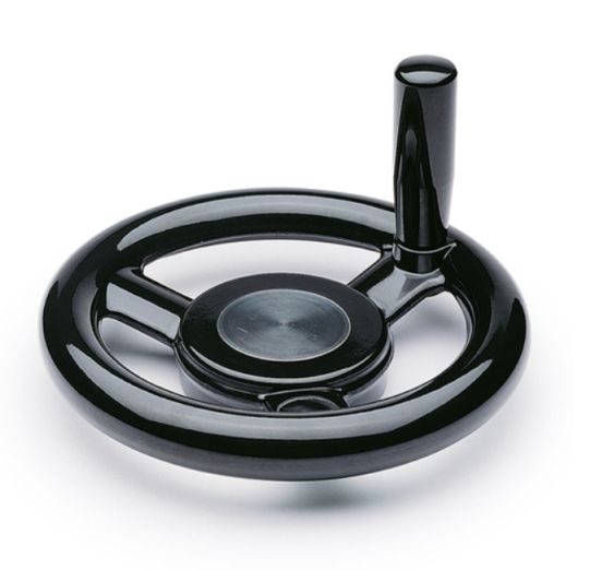 Ovládací kolo ELESA+GANTER s otočnou rukojetí VRU+I.160 pr. 160 mm - 10H9