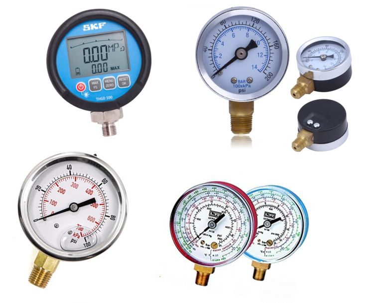 Glycerinový manometr D40 0-10 bar Z 1/8" TP 1.6 (zadní připojení)