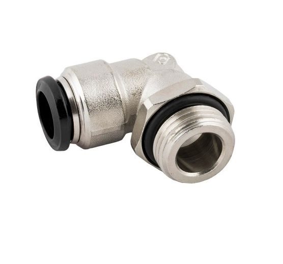 Hadicová přípojka celokovové koleno 90° se závitem G1/8" - pro trubku PA 4
