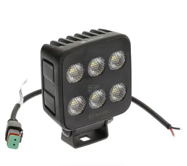 Pracovní LED světlo 60 W 92x51,1x109 mm 6600 lm, čtvercové širokoúhlé, 9/36 V, 12 LED