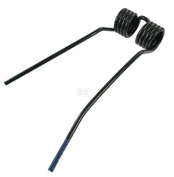 Pružné pravotočivé vyhnuté pero 9 x 113 x 375 mm černé s cívkou 42 mm (PZ)