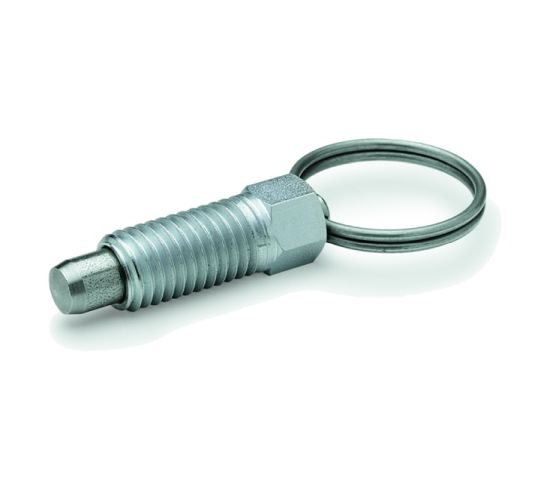 Pružinový pístek se závěsným okem ELESA+GANTER GN 717-4-M6-A-ST