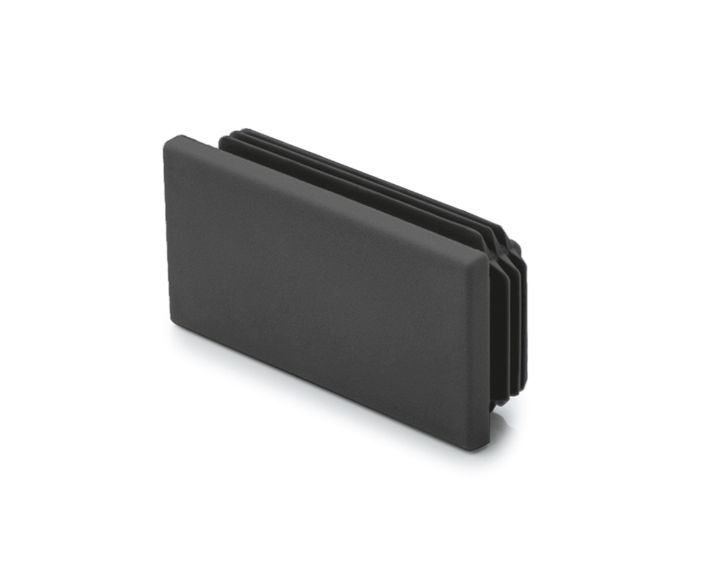 Obdélníková záslepka ELESA+GANTER 50 x 100 x 1.5 - 4.5 mm, PE, černá
