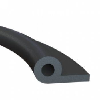 Pryžový profil EPDM Tvar "P" s dutinkou - 25 x 10/ 2 mm