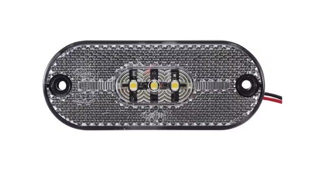 Poziční přední LED světlo 0,5 W 108x44x10,5 mm, obdélník, 24 V, 5 LED