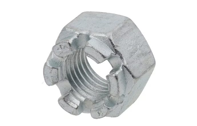 Korunková matice M16x1.50 pozinkovaná ocel, třída 8, DIN935