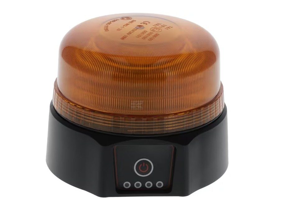 Dobíjecí LED maják s dálkovým ovládáním 19 W, 114 x 104 mm (7,4 V), magnetické upevnění