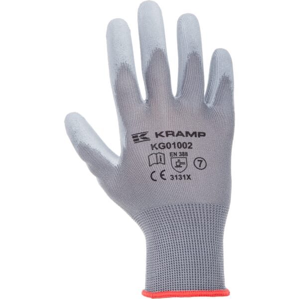 Pracovní rukavice Kramp 1.002 šedé 8/M (3 páry)