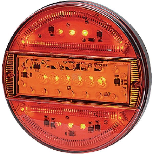 Multifunkční zadní LED světlo, kulaté, průměr 140 mm (12/24 V)