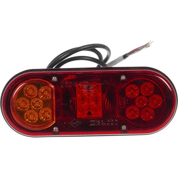 Levé zadní LED světlo 205x53,6x80 mm, 12/24 V