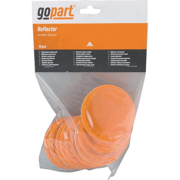 Oranžová kulatá samolepicí odrazka O78 x 8 mm