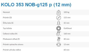  Kolo otočné 353 NOB-G125 p (12) - Technická specifikace