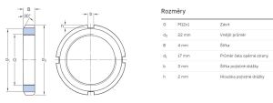 Matice KM 1 - Rozměrové údaje