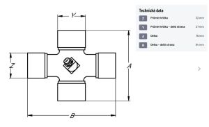 Sada křížku O 27 x 94 mm / O 32 x 76 mm, 2480, Walterscheid