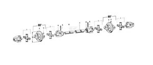 Sada křížku O 27 x 94 mm / O 32 x 76 mm, 2480, Walterscheid