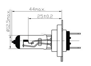 Halogenová žárovka H7, 70W 24V PX26D