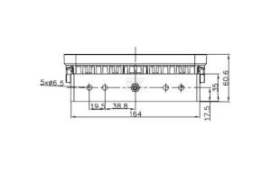 Pracovní LED světlo 54 W 180x55x38 mm 3960 lm, obdélníkové, 10/30 V širokoúhlé 18 LED