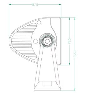 Světelná LED lišta 180 W 810,6x79,5x87 mm 15300 lm, obdélníková, 12/24 V 60 LED