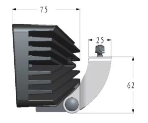Pracovní LED světlo 40 W 108x75 mm 4000 lm, obdélníkové, 10/30 V širokoúhlé 8 LED 