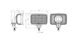 Pracovní LED světlo 90 W 105x160x76 mm 6000 lm, obdélníkové, 10/30 V širokoúhlé 18 LED
