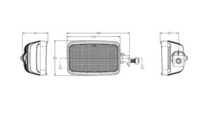 Pracovní LED světlo 90 W 105x160x76 mm 6000 lm, obdélníkové, 10/30 V širokoúhlé 18 LED