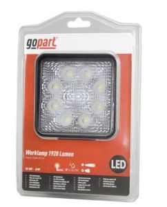 Pracovní LED světlo 24 W, 1920 lm, čtvercové, 10/30 V, 110x45x110 mm, širokoúhlé 8 LED