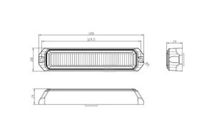 Poziční LED světlo 18 W 28x19x128 mm, 12/24 V 6 LED (oranžové světlo) 