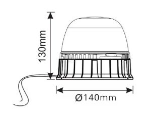 LED maják EMC 8 W upevnění pomocí šroubů, 10-30 V
