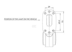 Obrysové levé LED světlo 108 x 134,5 x 49 mm (12/24 V)