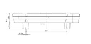 Multifunkční levé zadní LED světlo, obdélníkové, 242 x 134 x 36,5 mm (12/24 V)
