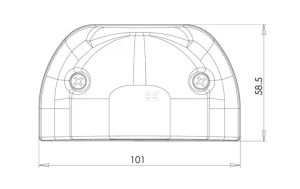 LED osvětlení registrační značky, obdélníkové 101x58,5x59,6 mm (12/24 V)