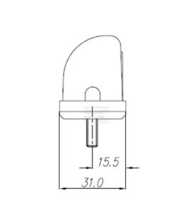 LED osvětlení registrační značky, obdélníkové 82,5 x 31 x 39 (12/24 V)