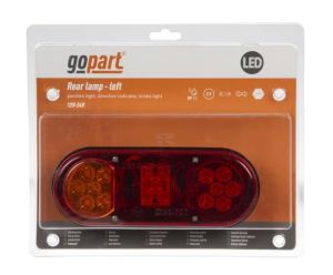 Levé zadní LED světlo 205x53,6x80 mm, 12/24 V