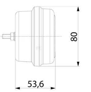 Levé zadní LED světlo 205x53,6x80 mm, 12/24 V