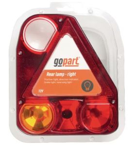 Pravé zadní LED světlo 174x54,5x206 mm, 12/24 V